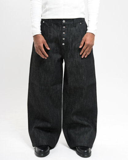  Raw Selvedge Loose Fit Jeans - Black | Coming Soon