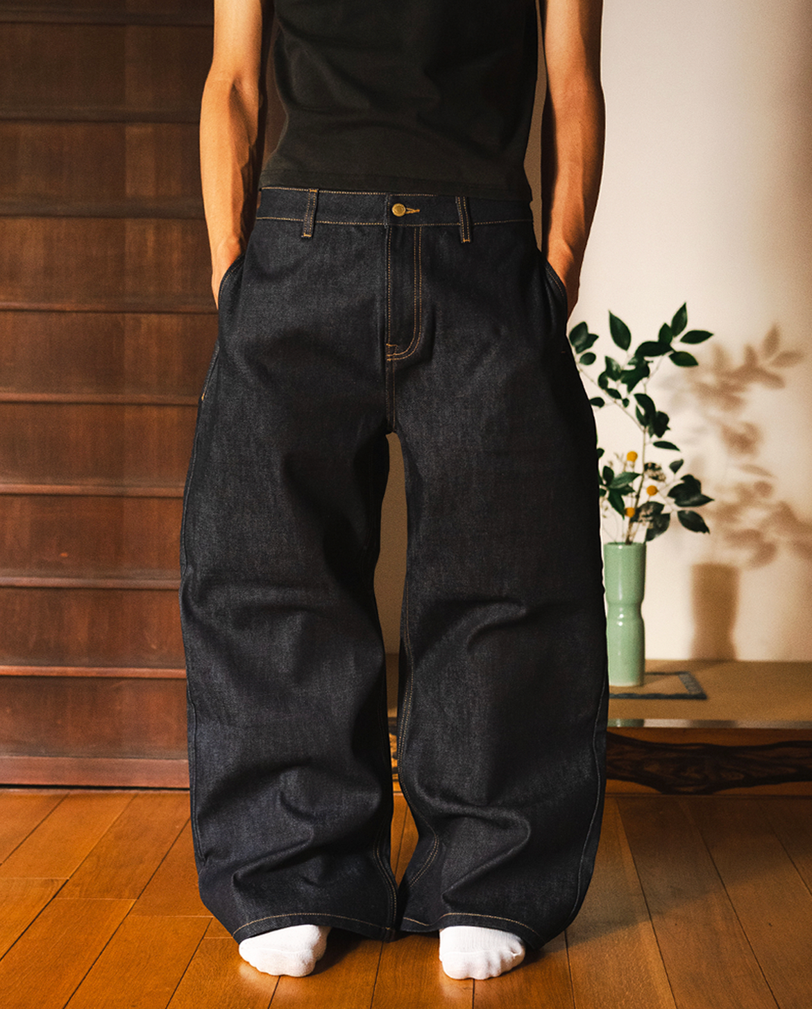  Janome Raw Baggy Jeans - Indigo