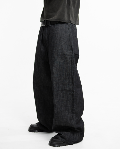  Janome Raw Baggy Jeans - Black