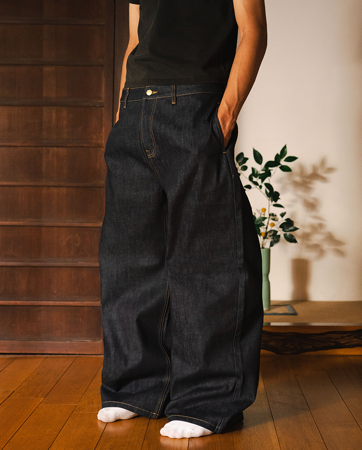  Janome Raw Baggy Jeans - Indigo