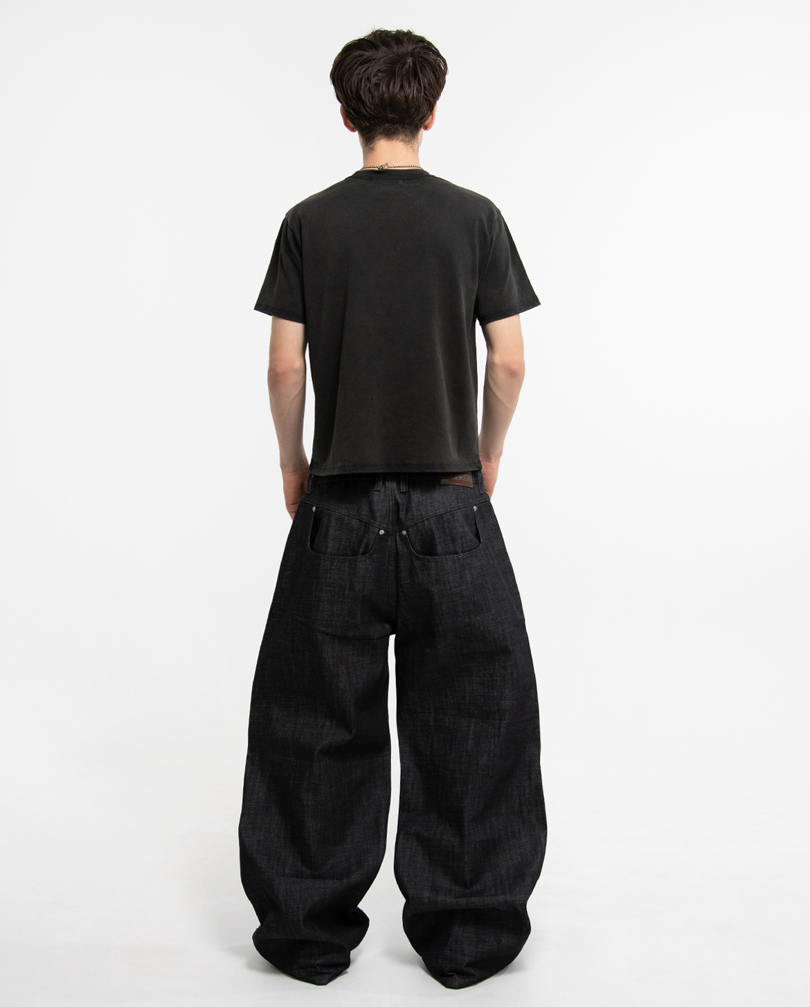  Janome Raw Baggy Jeans - Black