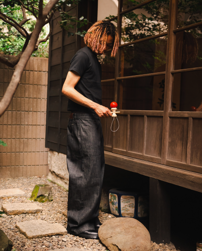  Janome Raw Baggy Jeans - Black