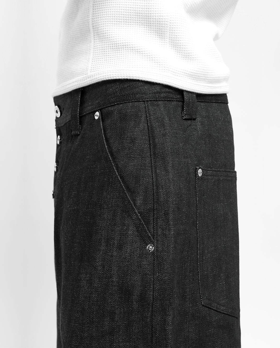  Raw Selvedge Loose Fit Jeans - Black | Coming Soon