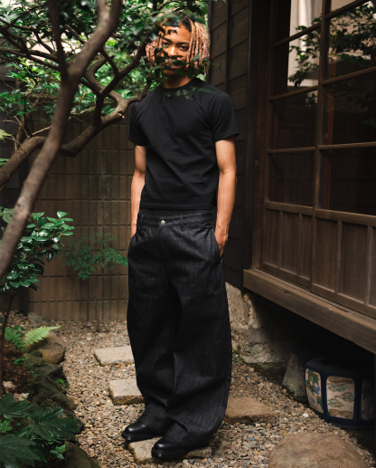  Janome Raw Baggy Jeans - Black