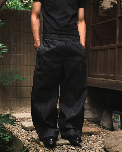  Janome Raw Baggy Jeans - Black