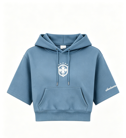 Blue Cropped Outfit Set