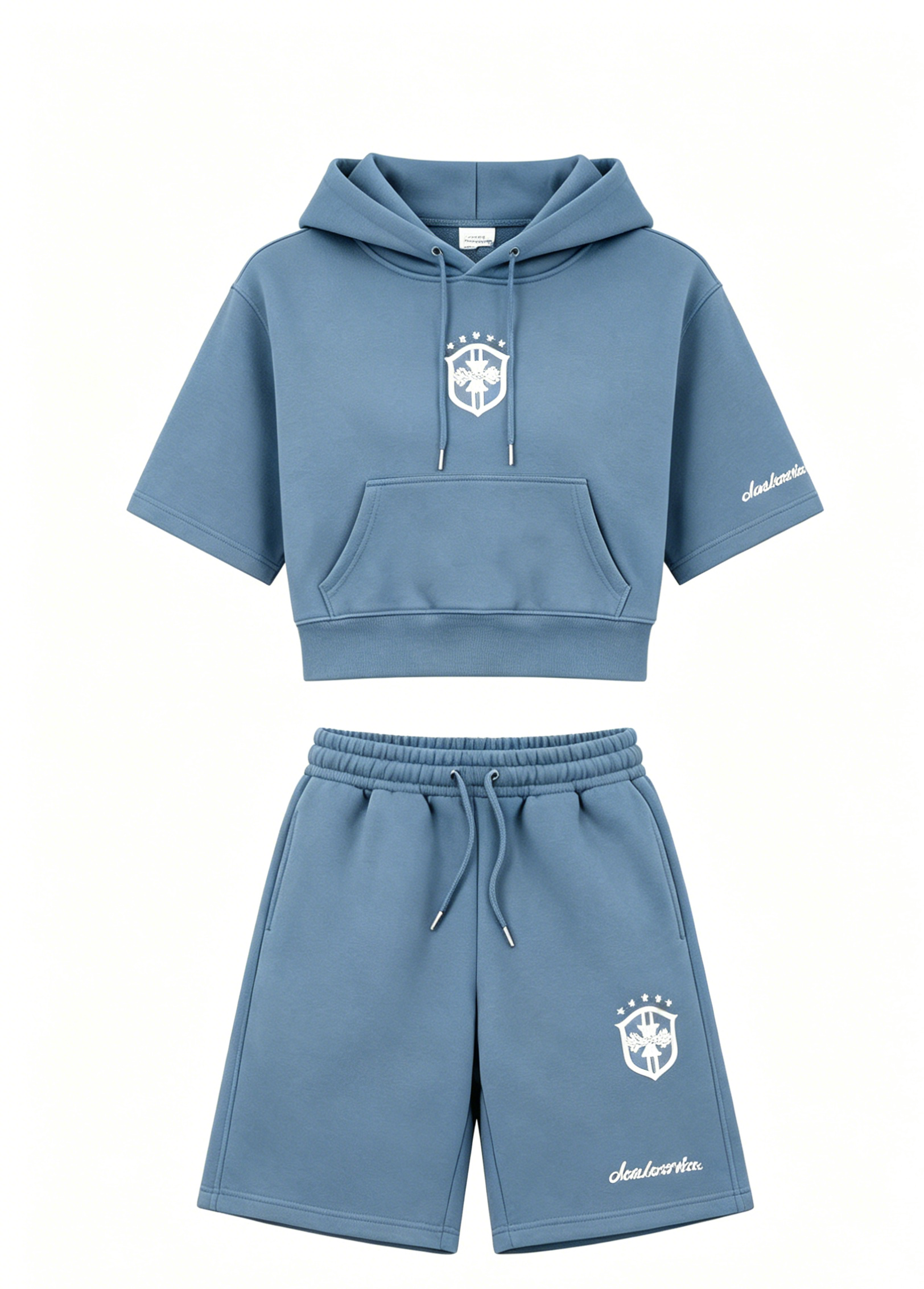 Blue Cropped Outfit Set