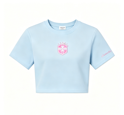 Blue Cropped Outfit Set