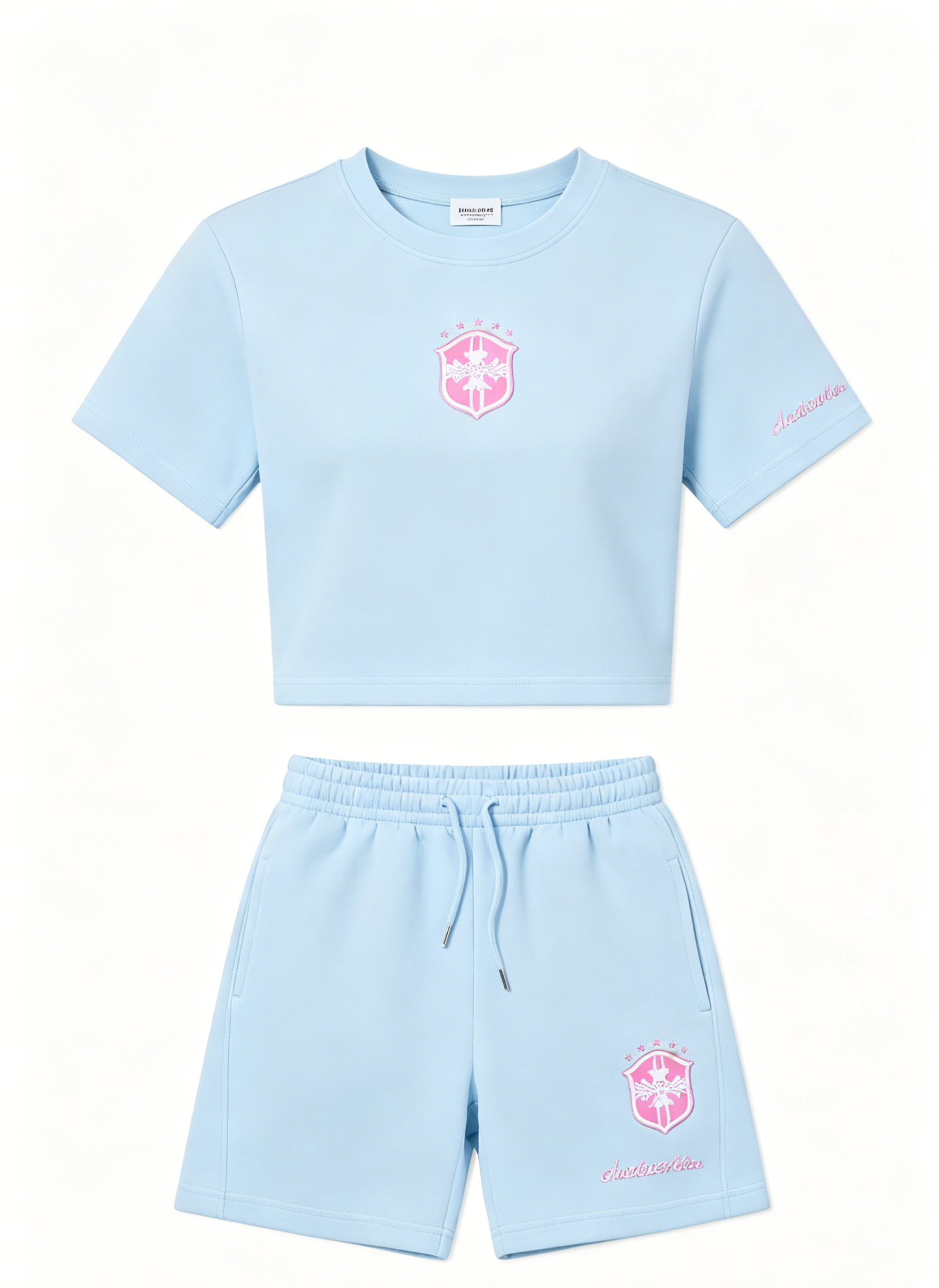 Blue Cropped Outfit Set