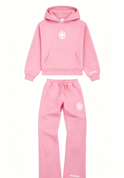 1Pink Hoodie Set
