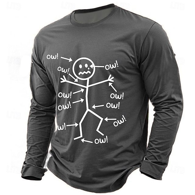 Men's Character Funny T Shirt Short Sleeve T shirt 3D Print Crew Neck Shirt Fashion Daily Basic Street Casual Daily Black Red Blue Summer Spring All Seasons Clothing Apparel