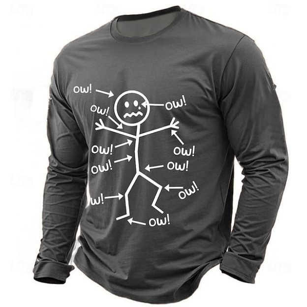 Men's Character Funny T Shirt Short Sleeve T shirt 3D Print Crew Neck Shirt Fashion Daily Basic Street Casual Daily Black Red Blue Summer Spring All Seasons Clothing Apparel