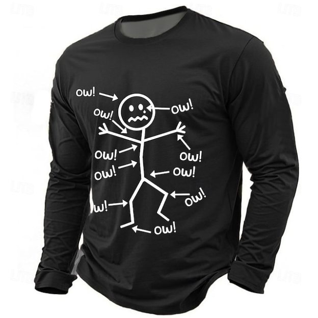 Men's Character Funny T Shirt Short Sleeve T shirt 3D Print Crew Neck Shirt Fashion Daily Basic Street Casual Daily Black Red Blue Summer Spring All Seasons Clothing Apparel