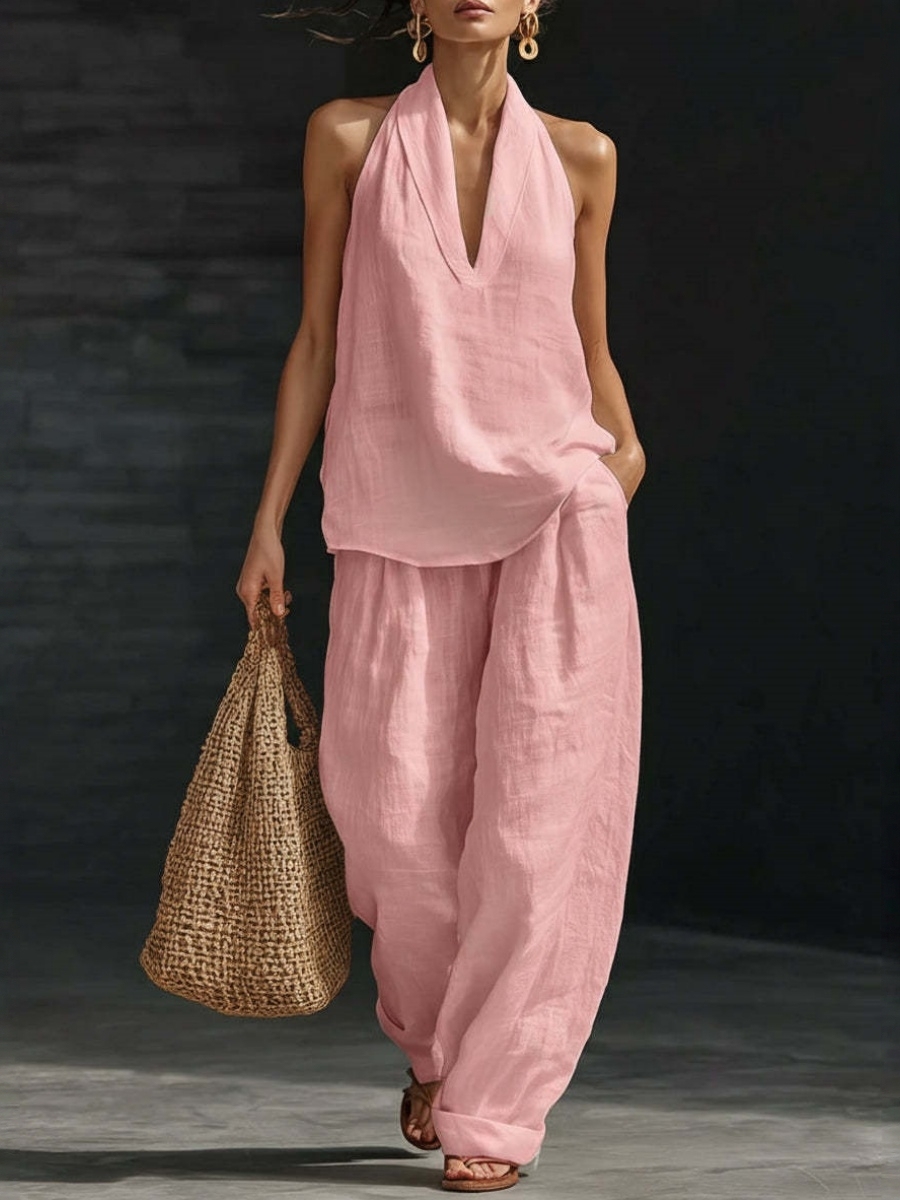 Cozy Minimalist Two-piece Denim Set