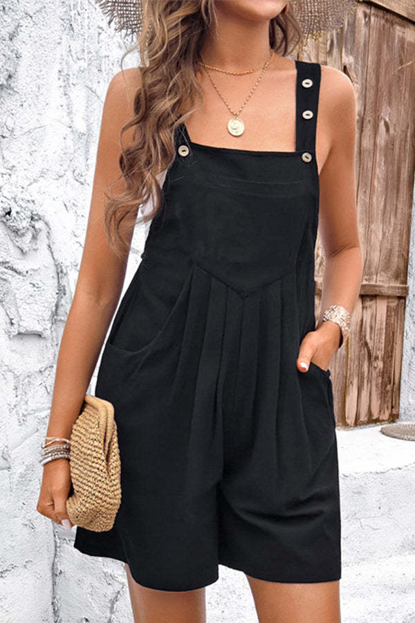 Solid Color Loose Style Rompers
