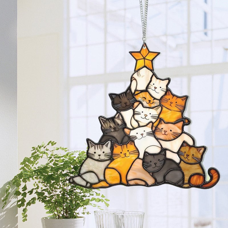 Juletre Suncatcher Ornament