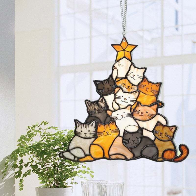 Juletre Suncatcher Ornament