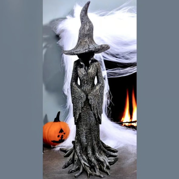 🔥❤️‍🔥🧙‍♀️Hand-Painted Enchanting Witch Statue: The Guardian of Your Home