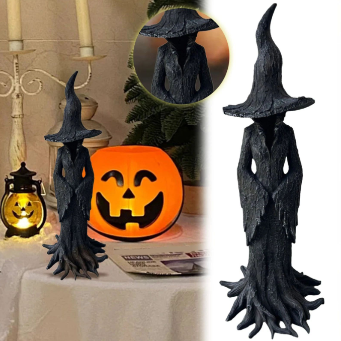 🔥❤️‍🔥🧙‍♀️Hand-Painted Enchanting Witch Statue: The Guardian of Your Home