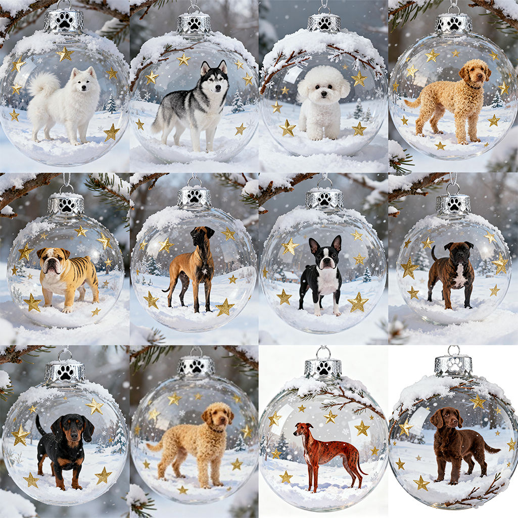 🔥LAST DAY 60% OFF-🐶Canine Crystal Glass Decoration Set