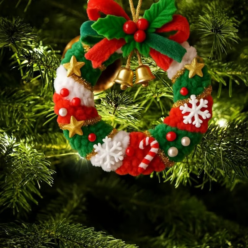 DIY Crochet Christmas Bell Ornament Kit