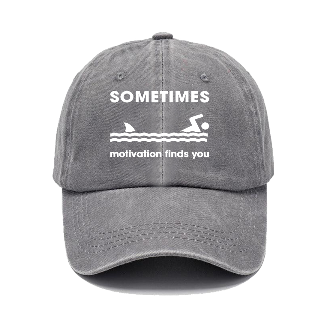 Chased by Motivation Shark Cap | Retro Washed Baseball Cap