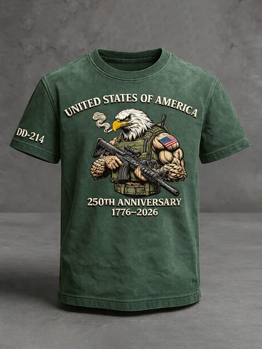 Men's Retro American 250th Anniversary Short-Sleeved T-Shirt