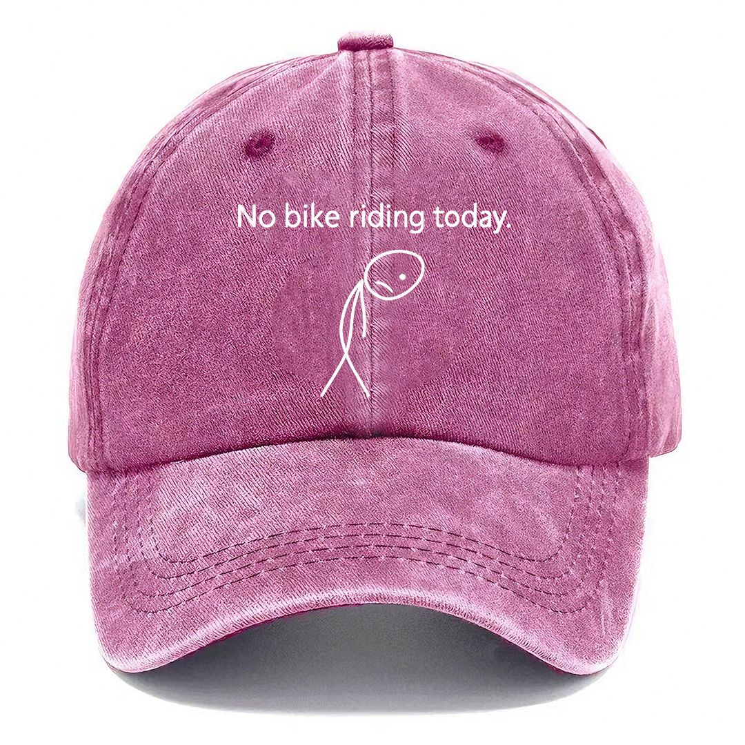 Sad Stickman Meme Cap | No Bike Riding Today