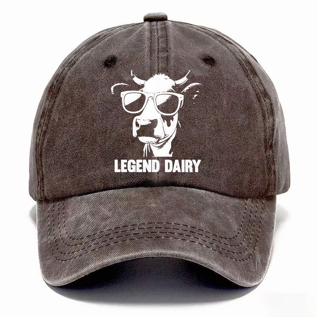 Funny Cow Pun Hat | Legend Dairy Retro Cap