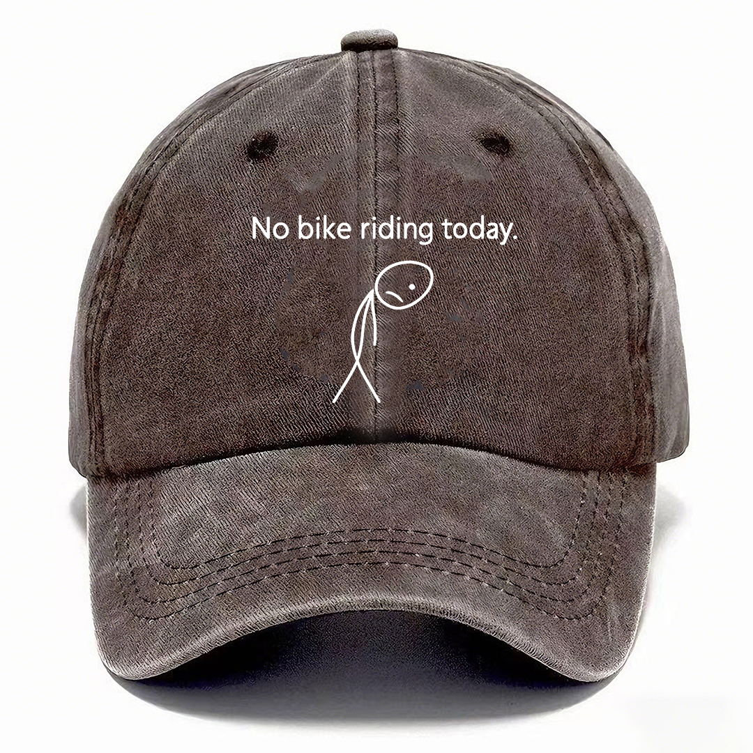Sad Stickman Meme Cap | No Bike Riding Today