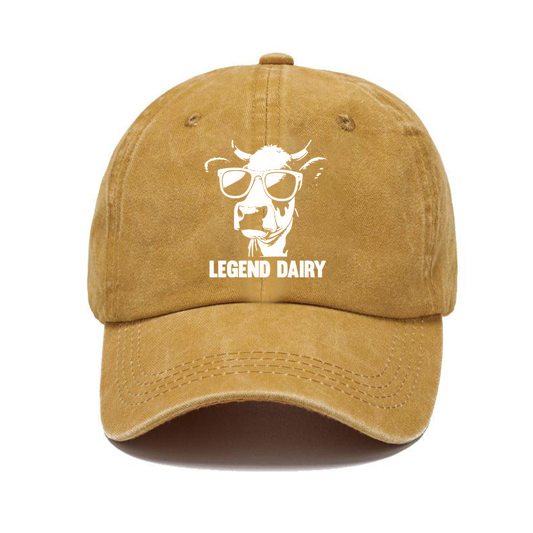 Funny Cow Pun Hat | Legend Dairy Retro Cap