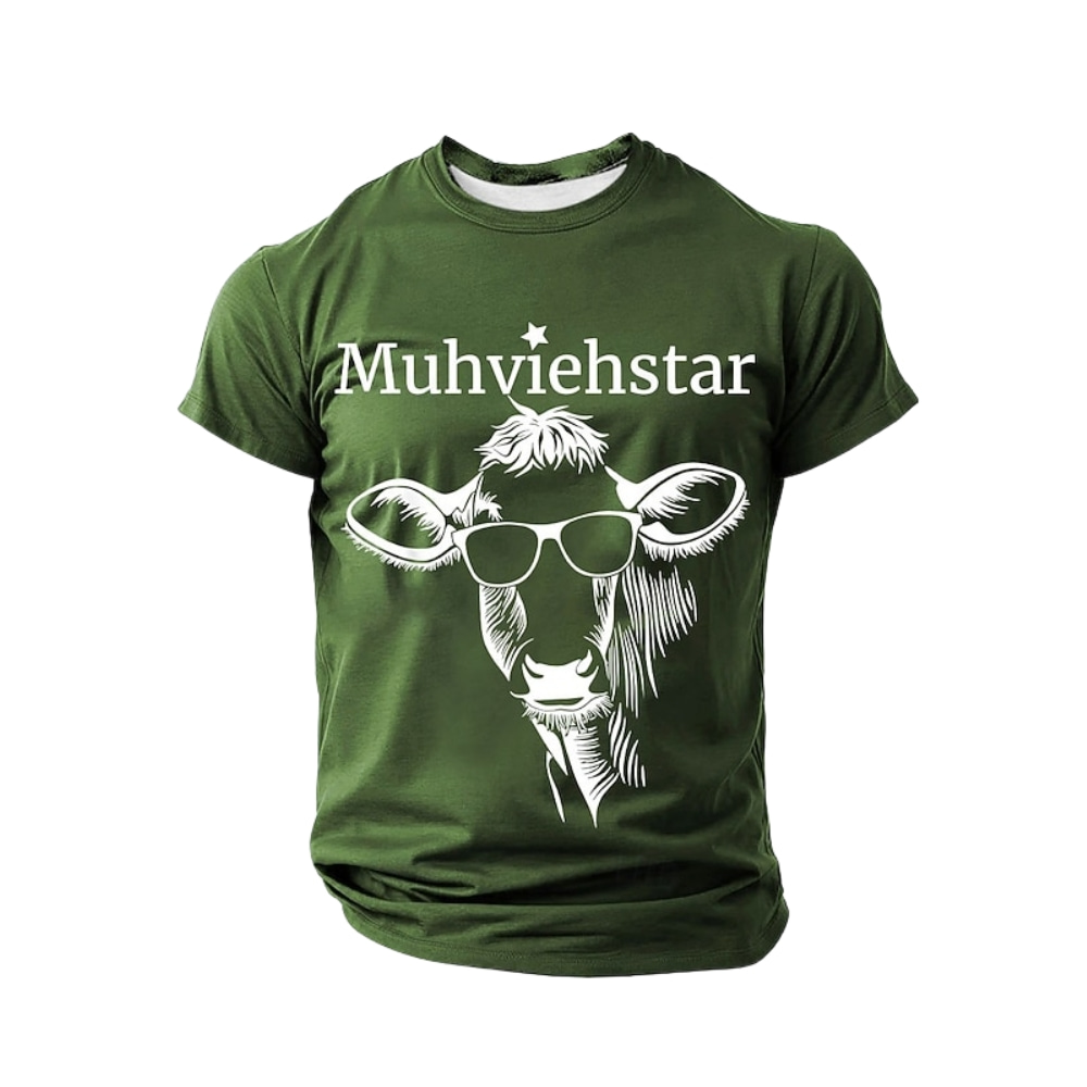 Men's Funny T Shirt Short Sleeve T shirt 3D Print Crew Neck Shirt Exaggerated Designer Horror Party Street Holiday Black White Blue Summer Spring All Seasons Clothing Apparel