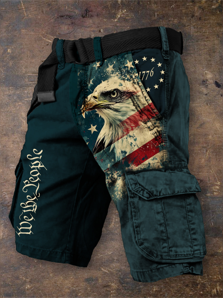 Men's We The People Eagle Art Patriot Cargo Shorts