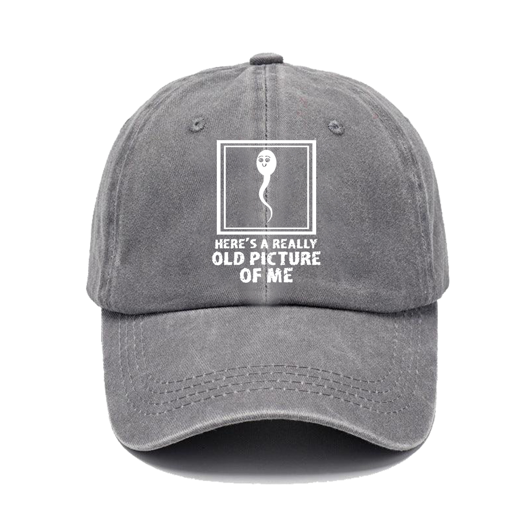 Funny Vintage Washed Baseball Cap – “Old Picture of Me”