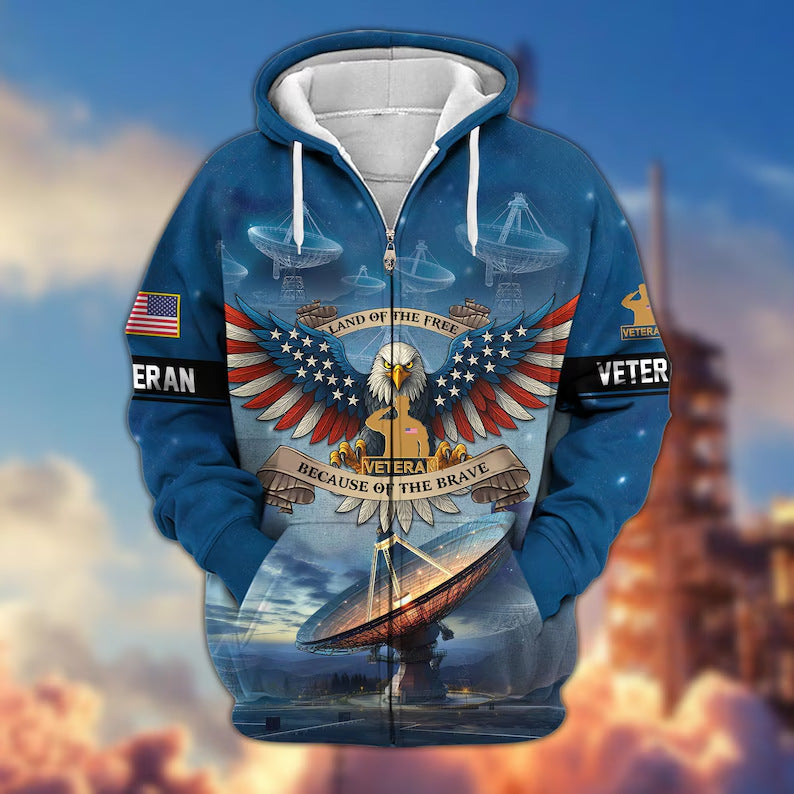 😊Premium US Veterans Zip Hoodie, Gifts For US Veterans, Veterans Day.