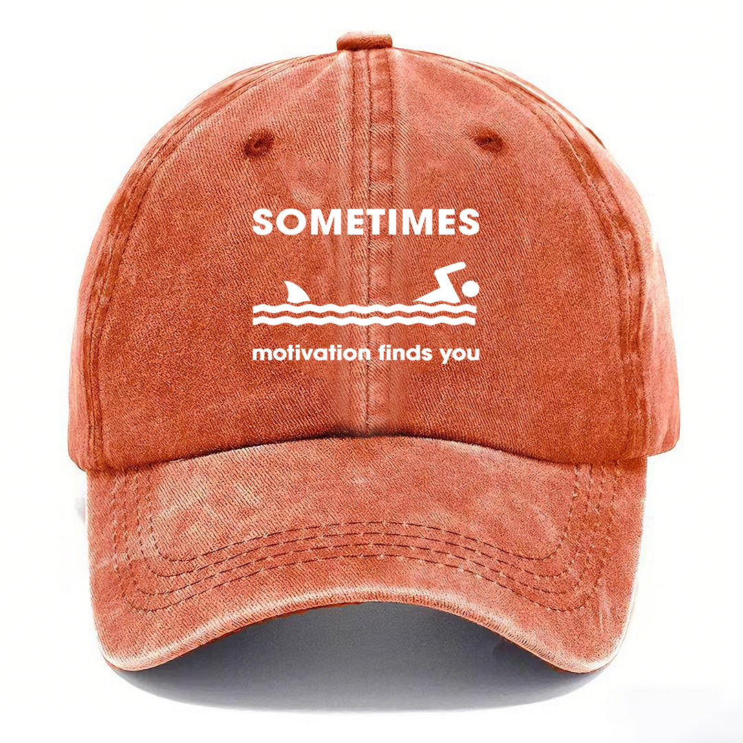 Chased by Motivation Shark Cap | Retro Washed Baseball Cap