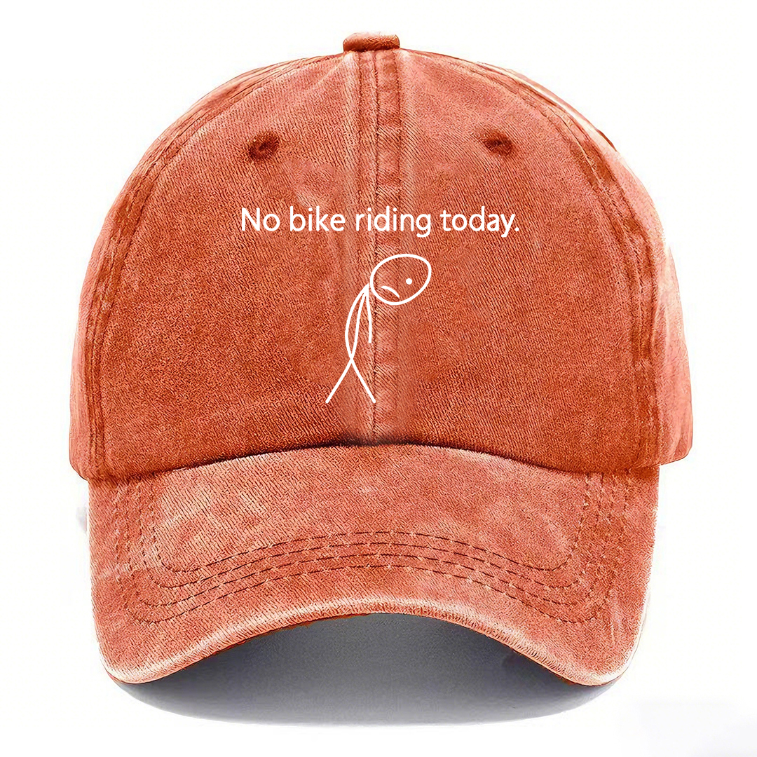 Sad Stickman Meme Cap | No Bike Riding Today