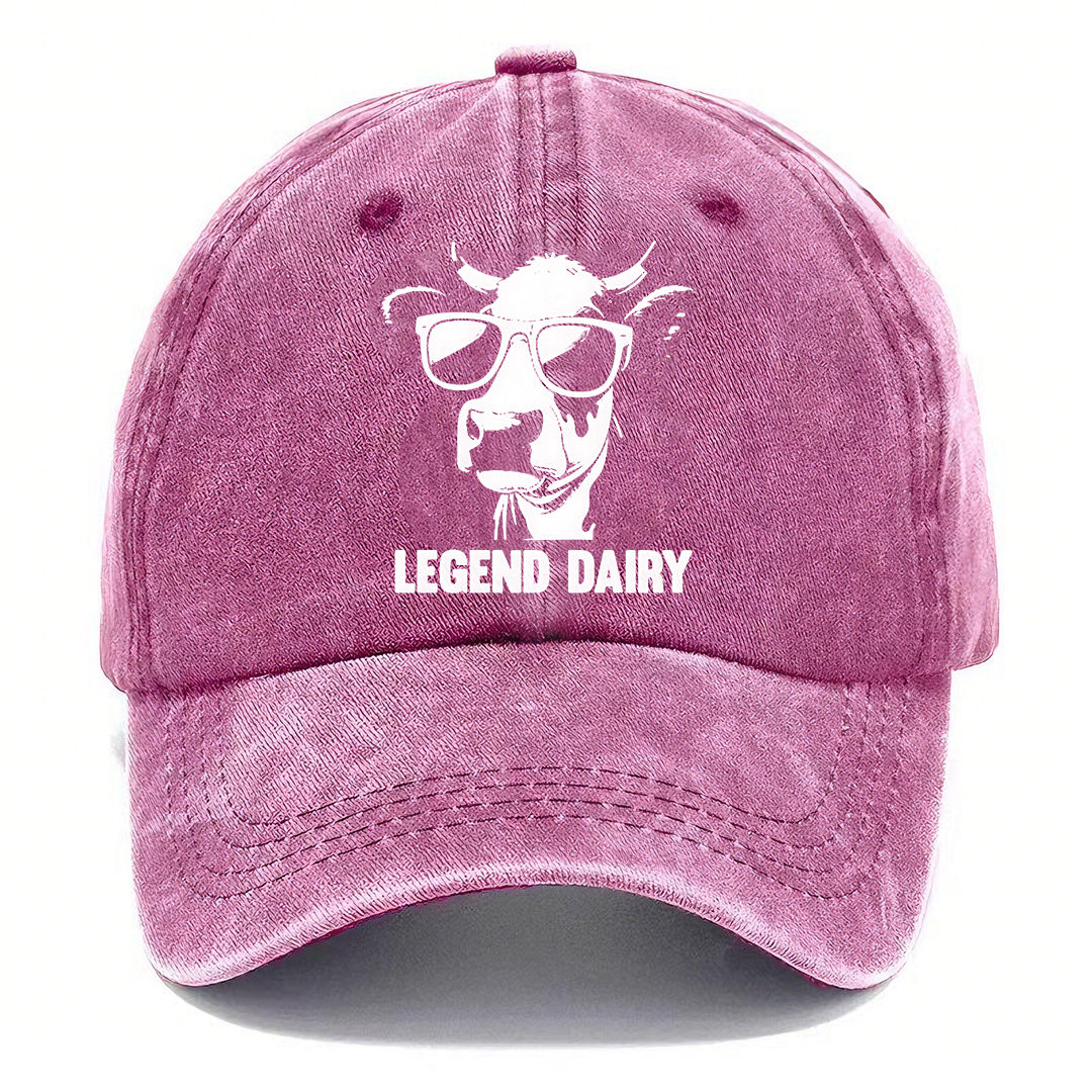 Funny Cow Pun Hat | Legend Dairy Retro Cap