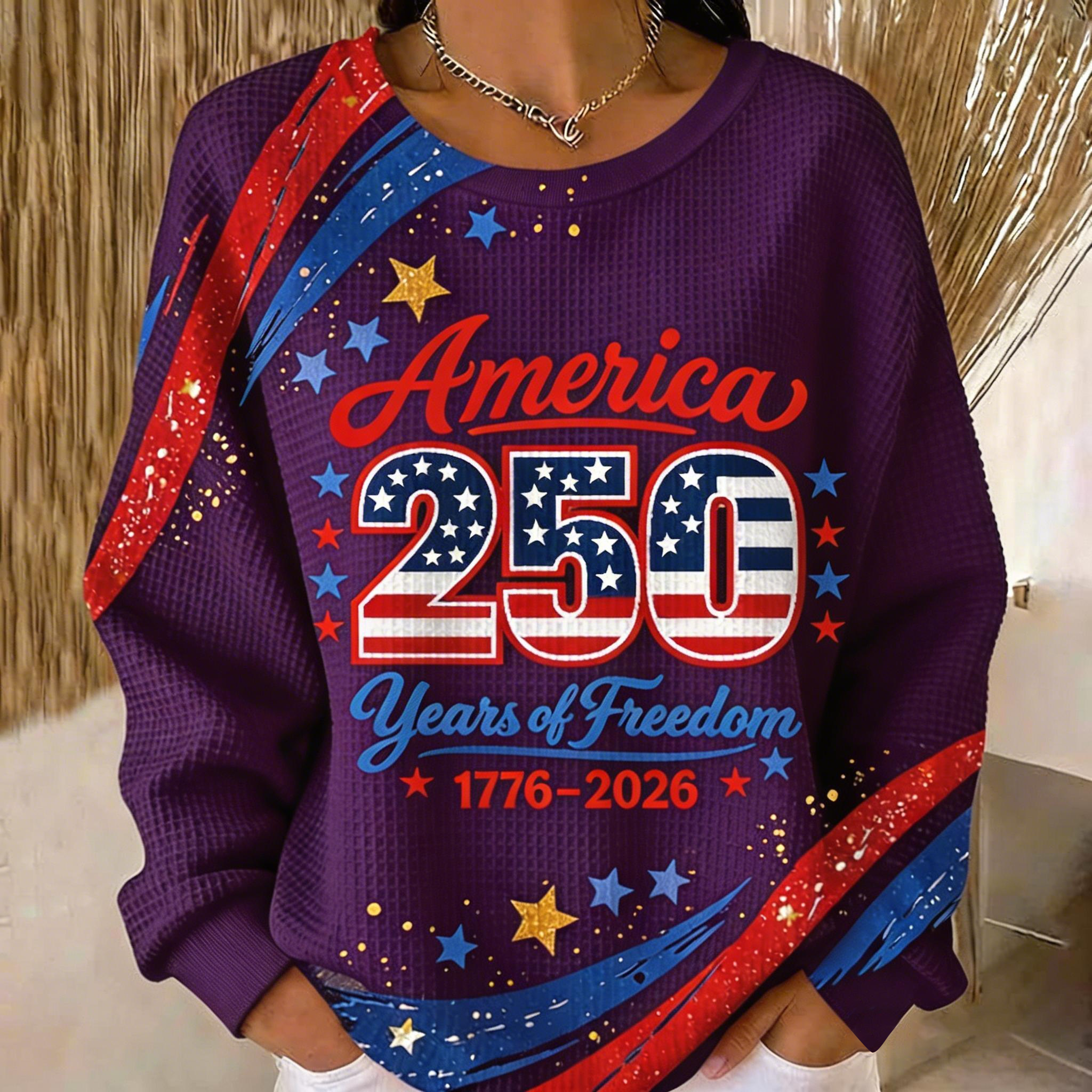 Women's 250th Anniversary Patchwork Casual Sweatshirt
