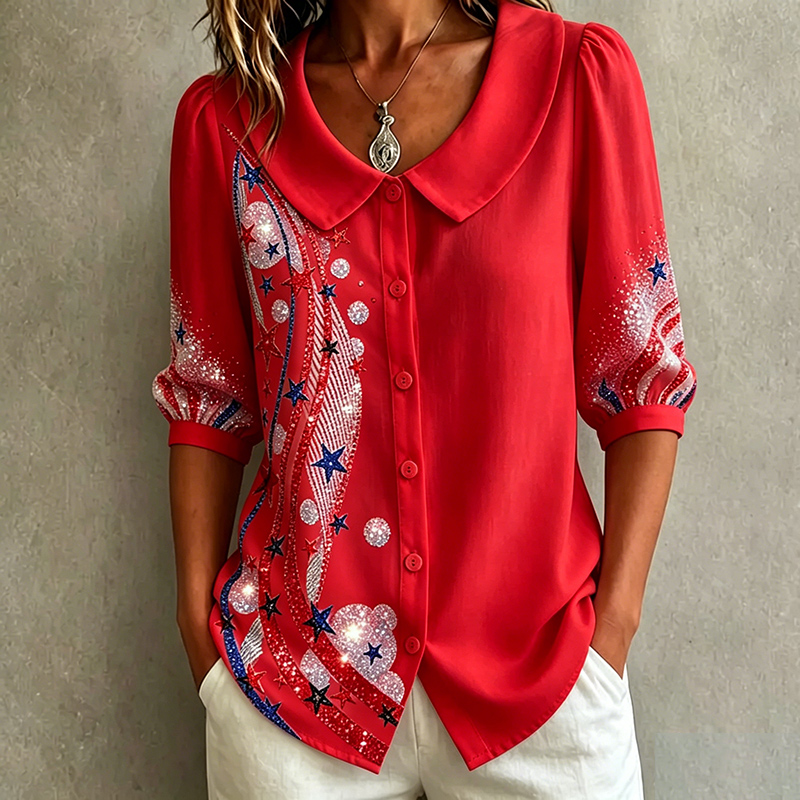 Women's US 250th Anniversary Art Casual Shirt