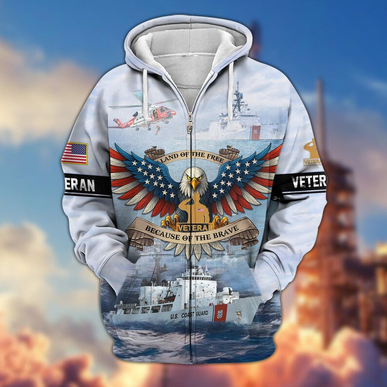 😊Premium US Veterans Zip Hoodie, Gifts For US Veterans, Veterans Day.