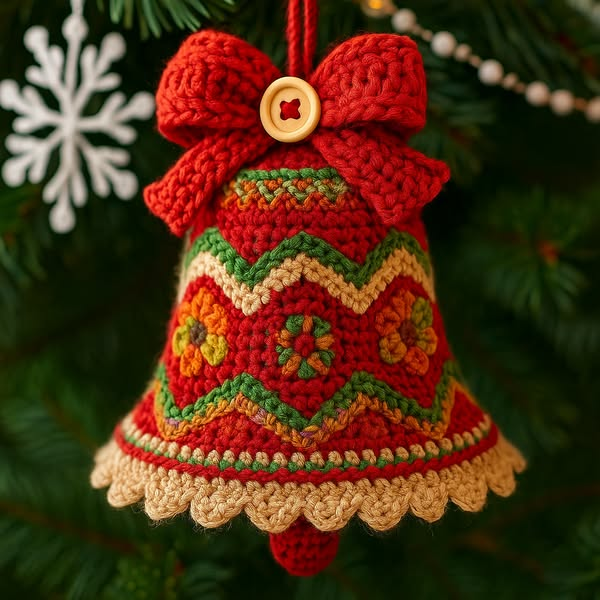 DIY Crochet Christmas Bell Ornament Kit