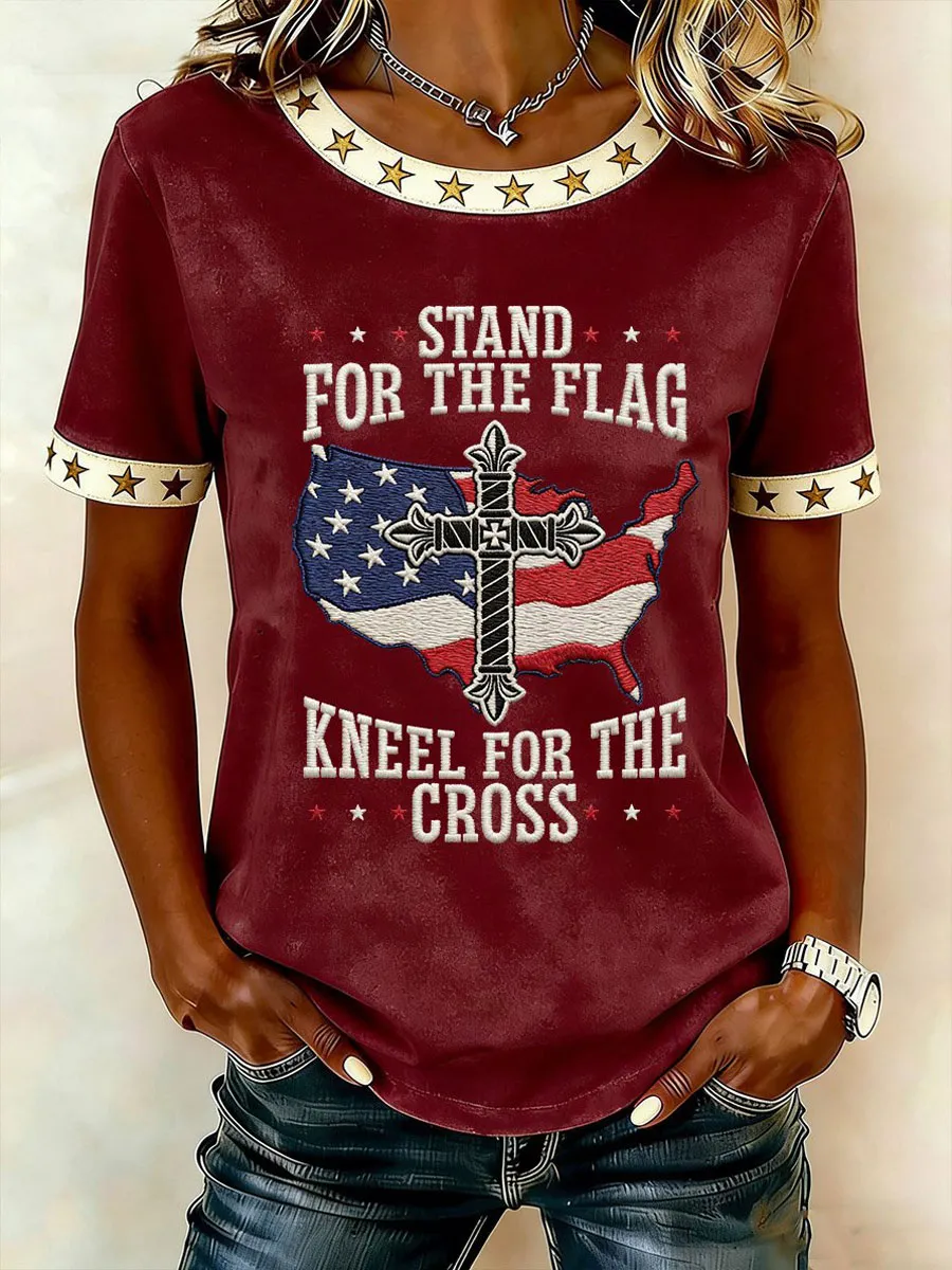 Women'S Retro American 250Th Anniversary Short-Sleeve T-Shirt