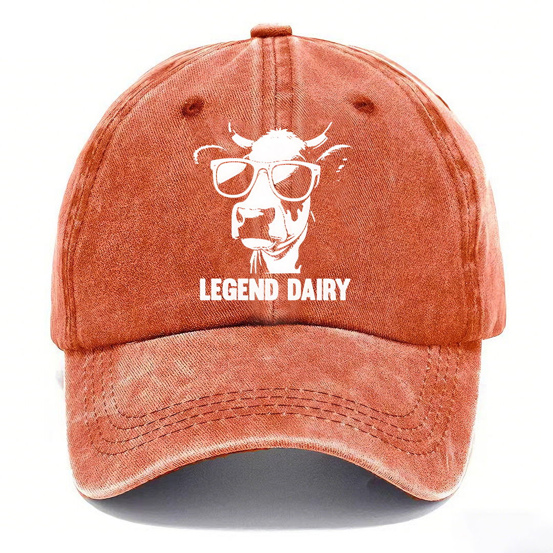 Funny Cow Pun Hat | Legend Dairy Retro Cap