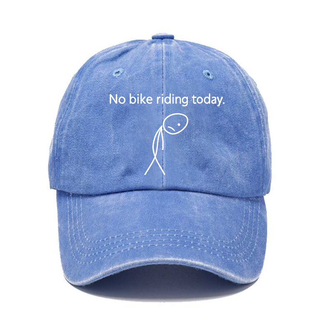Sad Stickman Meme Cap | No Bike Riding Today