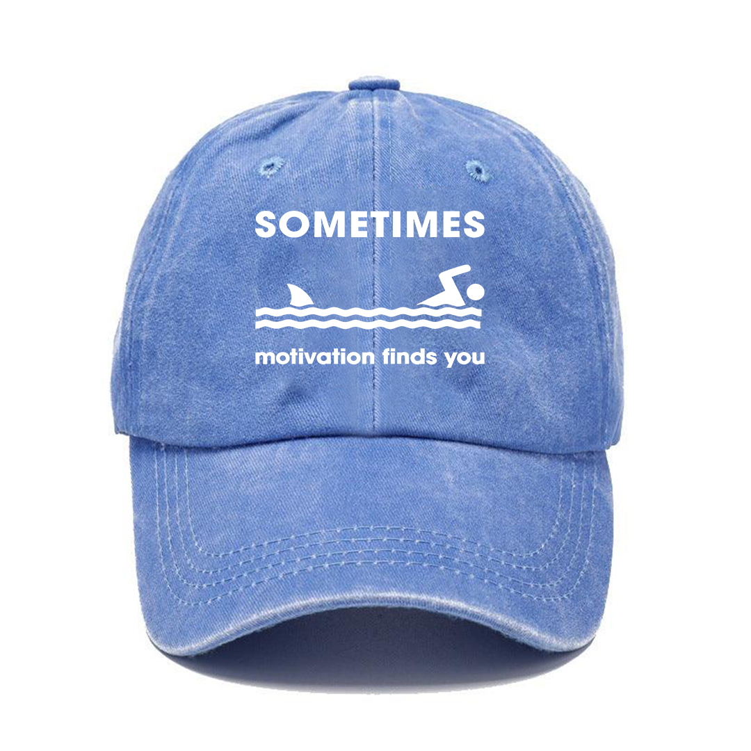 Chased by Motivation Shark Cap | Retro Washed Baseball Cap