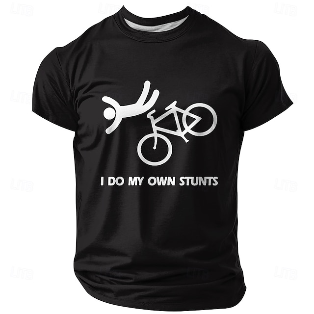 Men's I Do My Own Stunts Funny Slang T Shirt Long Sleeve T shirt 3D Print Crew Neck Shirt Fashion Daily Basic Street Casual Daily Black Red Blue Clothing