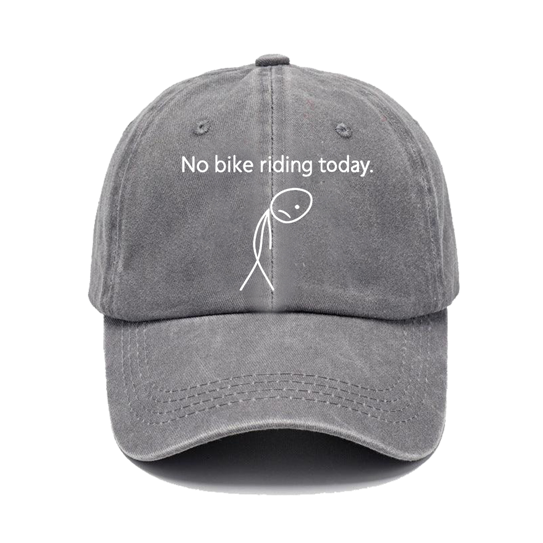 Sad Stickman Meme Cap | No Bike Riding Today