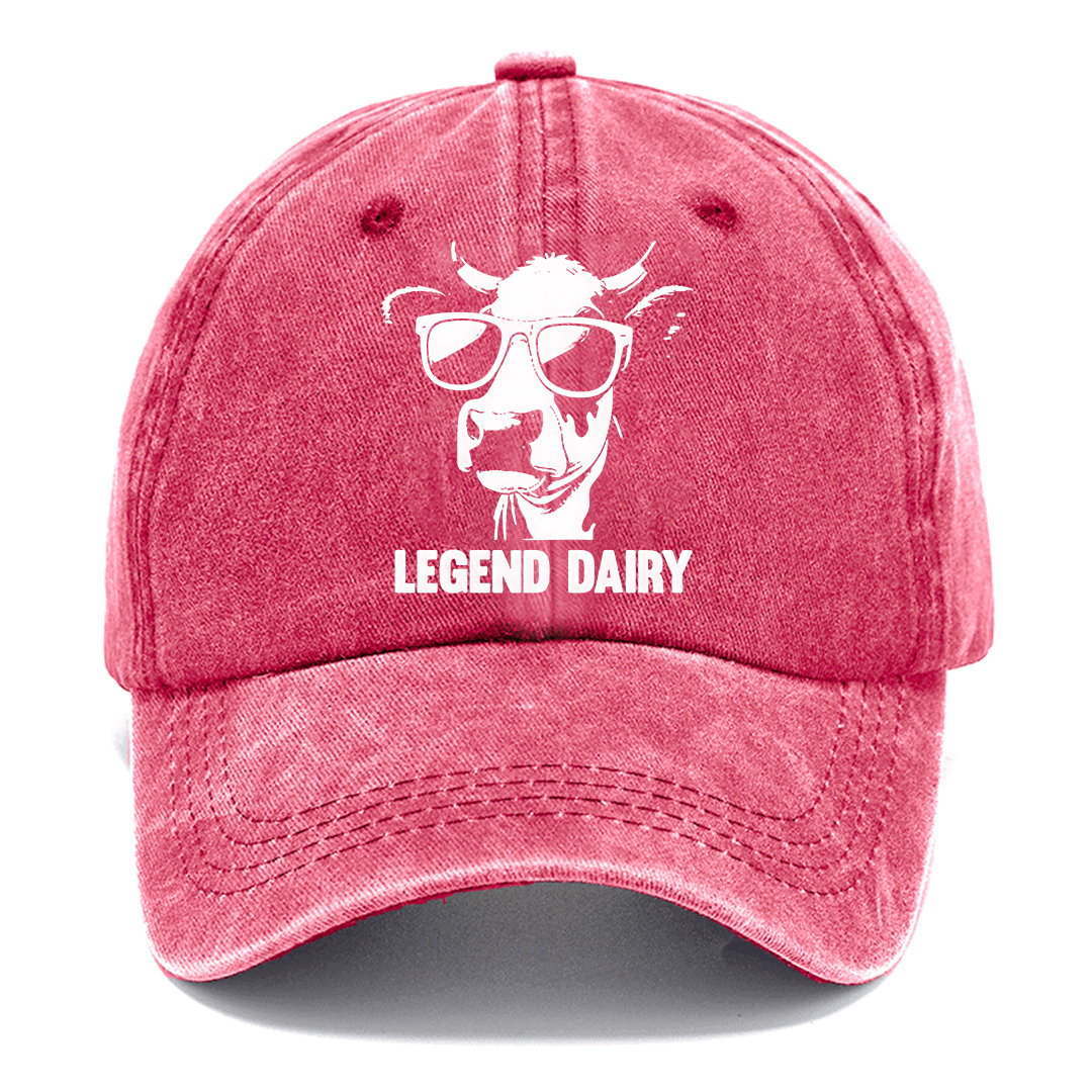 Funny Cow Pun Hat | Legend Dairy Retro Cap