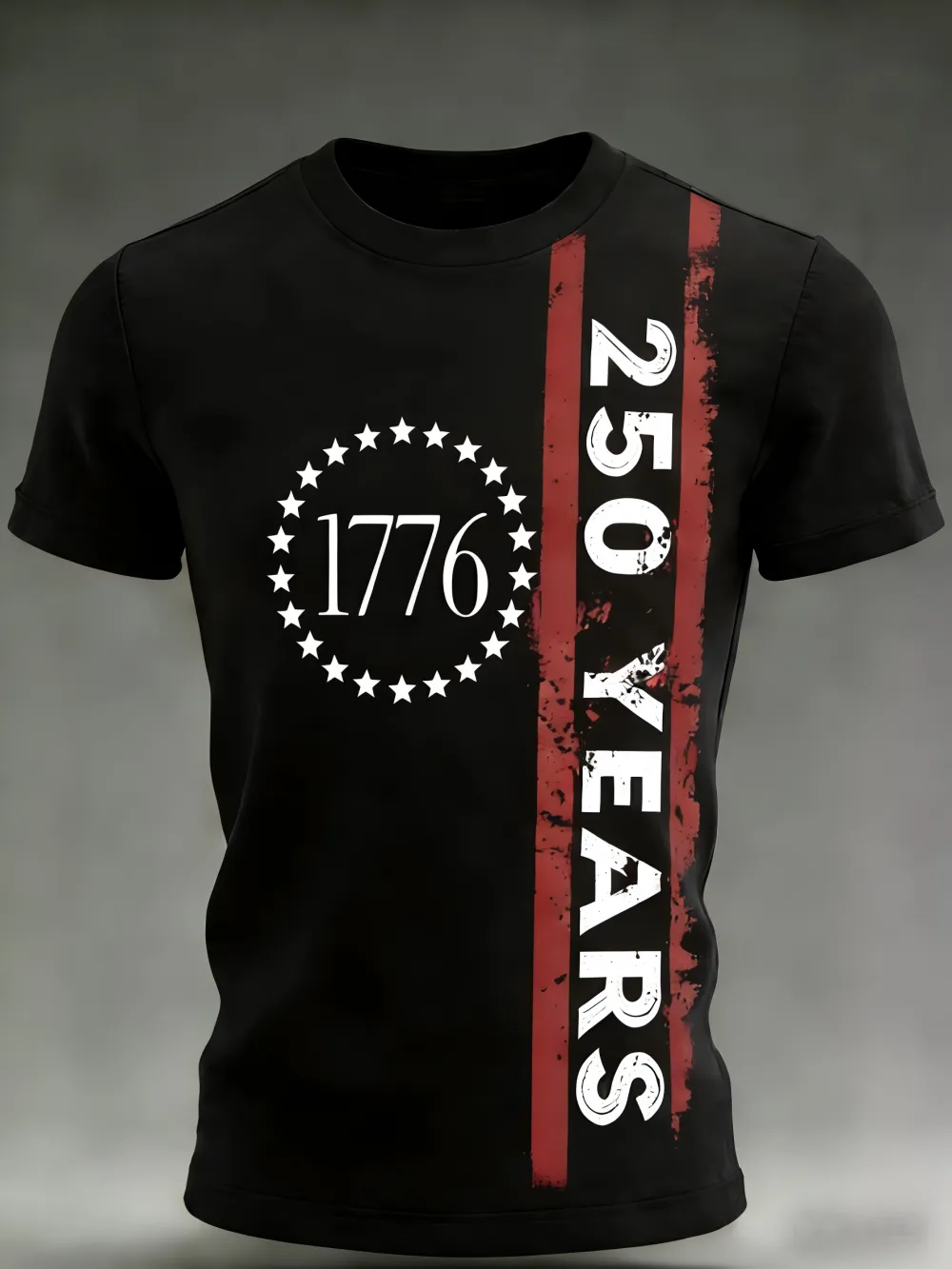 Men'S 250Th Anniversary Of The United States Print Short Sleeve T-Shirt